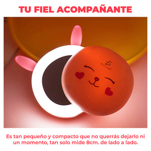 USB Rechargeable Hand Warmer with Light Ring and <b>Mirror</b> Portable <b>Plastic</b> Installation for Household Outdoor Garage Use - Product Image 4