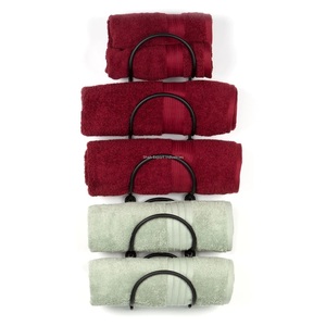 Best Shaped Metal Furniture Black Finished <b>Towel</b> Rack Rustic Wall Decor Bathroom Organizer Set of 5 <b>Towel</b> Rack - Product Image 4