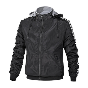 Mode Slim Fit affaires manteaux vêtements pour hommes hommes Bomber veste vêtements d'extérieur pour hommes coupe-vent réversible chaud vestes à capuche - Product Image 5