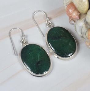ต่างหูแฟชั่น Bloodstone 925 เงินสเตอร์ลิงอัญมณีต่างหูต่างหูผู้หญิง Handmade เครื่องประดับรูปไข่ของขวัญสําหรับเธอ - Product Image 4