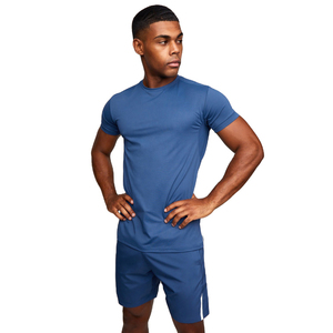 Survêtement d'été à manches courtes pour hommes, survêtement de sport, ensembles courts de plage, matériau en coton personnalisé à séchage rapide pour hommes - Product Image 1
