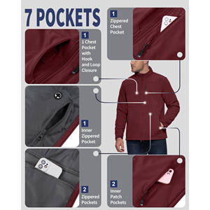 Vestes d'extérieur de qualité supérieure Veste à coque dure Veste imperméable coupe-vent à coutures complètes pour l'hiver Veste imperméable haute performance avec logo personnalisé - Product Image 3