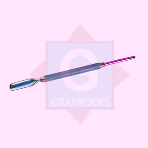 Poussoir à cuticules réutilisable en acier inoxydable Outil de beauté multicolore Marque privée - Product Image 2