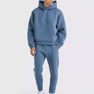 2025 haute qualité 100% coton hommes survêtements personnalisé polaire vêtements de sport plaine survêtement Jogging costume surdimensionné survêtement - Product Image 6
