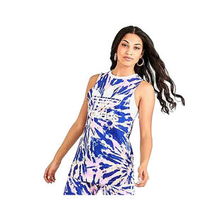 Adidas Originals Loose Tie Dye Tank Chemises et t-shirts actifs pour femmes Couleur : Bleu/Blanc 100% authentique - Product Image 1