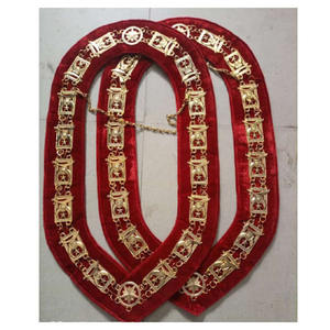 Conjunto de 3 Collares Masónicos de la Logia Azul, Collares Diferentes con Doble Hilera de Piedras de Estrás Doradas, 2025 Conjuntos de Piedras Plateadas, el Mejor y Más Nuevo - Product Image 2