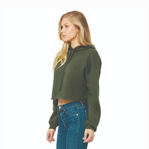 High Quality Casual Knitted <b>Crop</b> <b>Top</b> Hoodie for Women Plus Size Oversized Spring Printed Front Logo <b>Hoodies</b> - Product Image 2