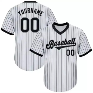 Fabricantes OEM Diseño libre Poliéster Vintage Logotipo personalizado Juventud Varsity V-Cuello Béisbol & Softball Jerseys - Product Image 6