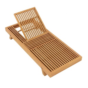 เก้าอี้อาบแดดกลางแจ้งเก้าอี้ไม้สักชายหาดที่เป็นมิตรกับสิ่งแวดล้อมเก้าอี้อาบแดดเก้าอี้อาบแดดสำหรับเฟอร์นิเจอร์โรงแรมและรีสอร์ท - Product Image 4