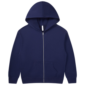 Sudadera con Capucha de Algodón Grueso con Cierre, Estilo Y2K, Lavado Vintage, Forro Polar, Chaqueta con Logotipo Personalizado, Color Liso, Sudadera para Hombre - Product Image 2