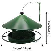 Mangeoires à oiseaux JH-Mech faciles à installer, grande capacité, design suspendable pour l'extérieur, design spacieux et pliable pour l'extérieur