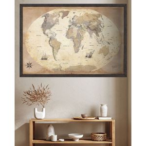<b>Retro</b> Style World Map Poster Paper Wall <b>Decor</b> - Product Image 3
