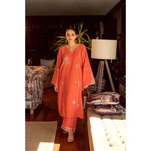 URGE 2-PC Lawn Embroidered Shirt and Trouser <b>Set</b> for Spring/Summer-BIC-211 - Product Image 2