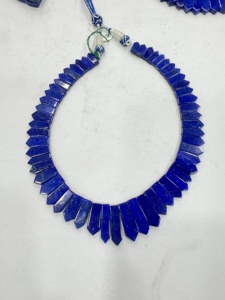 Natural Blue Lapis Lazuli Fancy Shape Necklace 20 Inches Blue Lapis Lazuli - Product Image 4