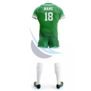 Ensemble d'uniformes de sport OEM pour le rugby avec tissu évacuant l'humidité pour les équipes Maillot à séchage rapide et short sur mesure pour le confort - Product Image 6