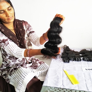 Extensión de cabello humano peruano, cabello humano virgen indio 100% ondulado Natural sin procesar, precio de fábrica al por mayor - Product Image 2