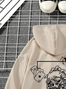 เสื้อฮู้ดแบบสวมศีรษะพิมพ์ลายสำหรับผู้ชายเสื้อสวมหัวพิมพ์ลายตัวตลกโอเวอร์ไซส์แบบลำลอง2025 - Product Image 5