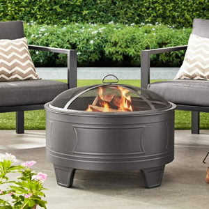 Le foyer en acier de qualité supérieure qui contient de grandes bûches et offre une chaleur extérieure chaude pour le jardin pour une utilisation extérieure - Product Image 6