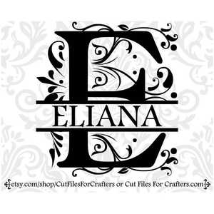 Calcomanía Personalizada Monograma Letra E Pared Acento Decorativo Personalizable - Product Image 1