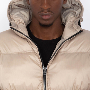 MOVA TEXTILES-Abrigos largos de invierno para hombre, chaqueta acolchada con cuello levantado, capucha extraíble con logotipo personalizado, capucha acolchada cálida con burbujas - Product Image 3