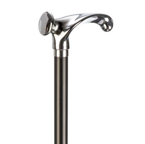 ไม้เท้าไม้สีน้ำตาลอ่อนพร้อมที่จับฟริตซ์ในหินอ่อนอ่อนไม้ตกแต่งด้วยแหวนทองเหลืองหรูหรา - Product Image 2