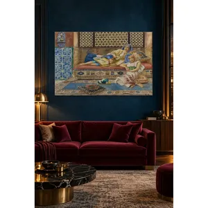 Fida Rudolf Ernst, femme jouant du saz sur un divan, impression sur toile - Product Image 2
