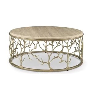 Table basse en aluminium avec design d'aspect branche pour meubles de salon ou décoration intérieure - Product Image 2