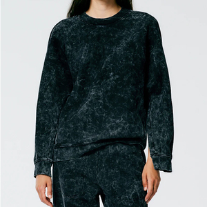 Nouveau sweat décontracté à manches longues et délavé à l'acide pour dames dernier style de sweat-shirts d'hiver chauds pour femmes - Product Image 6