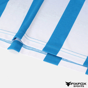 ชุดฟุตบอล FIXFOX SPORTS สำหรับผู้ชาย ชุดทีมแบบกำหนดเอง เสื้อเจอร์ซีย์ลายทางสีน้ำเงิน กางเกงขาสั้น ถุงเท้า รองเท้าสตั๊ด ชุดครบเซ็ต ระบายเหงื่อได้ดี ทรงสปอร์ต เหมาะกับทุกคน - Product Image 4