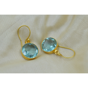 Tendance balancent boucle d'oreille pierre 18K plaqué or boucles d'oreilles femmes mode bijoux boucles d'oreilles femmes - Product Image 2