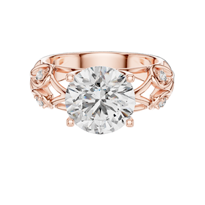 Bague pour femme en diamant de laboratoire rond de 3,58 carats, VVS-VS EF CVD, or 18 carats, 14 carats, 10 carats et argent 925, or rose, or jaune, or blanc - Product Image 2