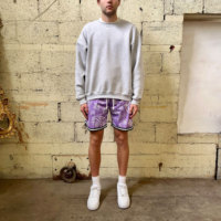 Shorts de basketball personnalisés avec logo imprimé par transfert thermique, style vintage, grande taille, séchage rapide, respirant, vêtements de sport pour adultes