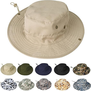 Venta al por mayor al aire libre de la selva camuflaje pescador senderismo cubo sombrero verano camuflaje Bonnie sombrero con protección solar para pesca y ciclismo - Product Image 1
