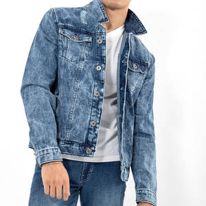 Chaquetas vaqueras informales para hombre hechas en fábrica con diseño de la mejor calidad, Chaquetas vaqueras transpirables de alta calidad para hombre al por mayor - Product Image 1