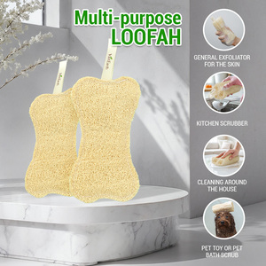 Depurador de esponja de lufa de limpieza Natural y ecológico para cocina, baño, baño, ducha, olla, cuenco, depurador de esponja, baño de Spa - Product Image 2