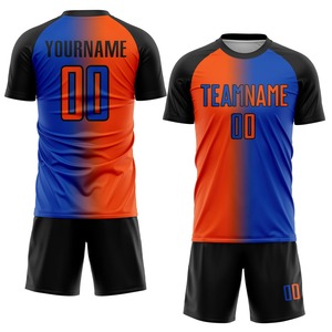 Uniformes de fútbol personalizados para hombre, uniformes de fútbol impresos completamente sublimados, uniformes de fútbol azules y blancos por sublimación - Product Image 1