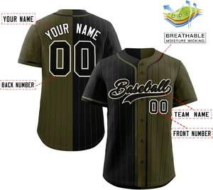 Pro Cut Baseball Jersey Custom Button Up Softball Shirt Tela de malla Absorbe la humedad Tackle Twill Sublimation Letters USA Fit - Product Image 4