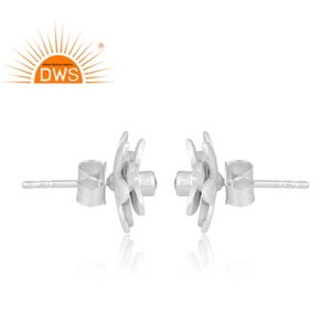 El mejor diseño de plata esterlina Natural Cz Gemstone Stud Pendiente Joyería personalizada para mujer Regalo para ella - Product Image 3