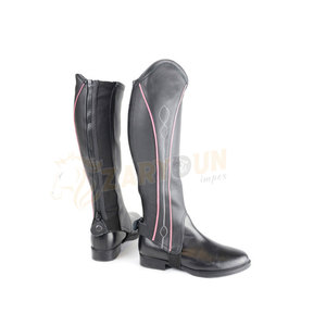 Custom Designed Zippered Cowhide Half <b>Chaps</b> for <b>Men</b> and Women Genuine <b>Leather</b> Horse Riding <b>Chaps</b> Western Style - Product Image 3