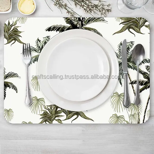 Modern Table Mats Heat restaurants and kitchen Outdoor Placemats Dining Patio Table Decorations from India by Crafts Calling