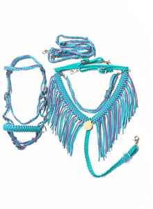 ชุดอุปกรณ์ตกแต่งม้าแบบกำหนดเอง ชุดอุปกรณ์ตกแต่งอกม้า คุณสามารถเลือกสีได้ อุปกรณ์ขี่ม้า สายจูงหนัง บังเหียน และสายรัดอกม้า - Product Image 5