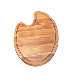 Élégante planche à découper en bois au design large pour restaurants à domicile et coffrets cadeaux avec logo personnalisé en option - Product Image 5