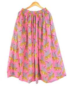 Jupe Maxi en coton pour femmes Paisley Print Vintage Casual Wrap Tennis Style Respirant Confortable Été Cordon de serrage naturel - Product Image 1