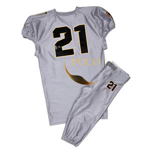 Maillot personnalisé de haute qualité entièrement sublimé imprimé pantalon noir pour hommes avec coussinets ensemble d'uniformes de football américain - Product Image 6