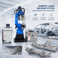 Machine de soudage laser robotisée pour les pièces structurelles de carrosserie automobile, robot de soudage laser à fibre haute précision, production automatique