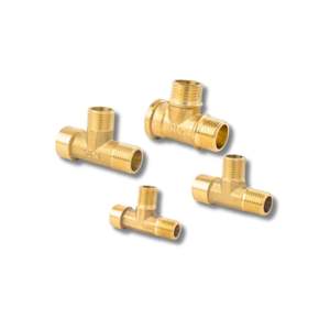 Raccord en T en laiton de haute qualité 1/8 "connecteur de tuyau fileté mâle/femelle BSP | ÉCOLOGIQUE durable pour produit chimique/gaz/huile - Product Image 2