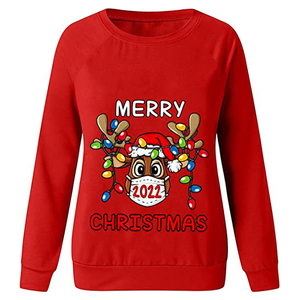 Venta al por mayor de gran tamaño de cuello redondo parejas sudaderas de Navidad adulto divertido 3D estampado FIESTA DE Navidad Cosplay sudaderas de manga larga - Product Image 2