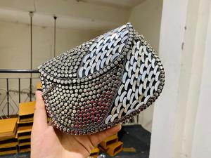 Sacs en résine de pierre et pochette en résine Kundan Designer épaule mode femmes dames sacs vert marbre résine MOP pochette - Product Image 4