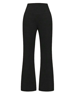 กางเกงเลกกิ้งทรงขาบานแบบใหม่ คุณภาพสูง สำหรับผู้หญิง ผ้าซาติน กันยับ เอวยางยืด ใส่ออกกำลังกาย ทรงเซ็กซี่ - Product Image 4