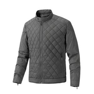 Veste matelassée marron pour homme, logo personnalisé, veste à bulles, vêtements d'extérieur rembourrés d'hiver avec poches, vêtements de rue chauds, veste pour homme - Product Image 5